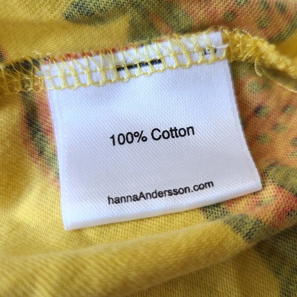 Hanna Andersson Strawberry Print Yellow Swing Dress Girls Size US 10 140cm NWOT - Picture 3 of 7